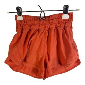 Lululemon Track That High-Rise Lined Short 3" Women's 2 Orange Warm Coral Runner